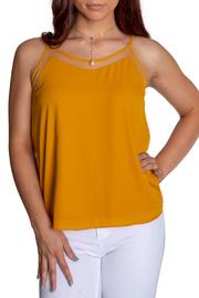  Mesh Detail Neckline Cami