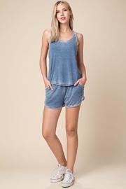  Washed-blue Casual Tank