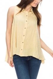  Soft Lemon Checkered-top