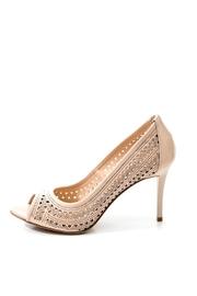  Beige Peep Toe Pump