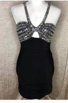  Rhinestone Bodycon Mini