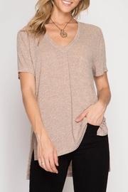  Ribbed Pocket Tee