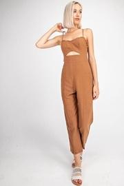  Caramel Linen Jumpsuit