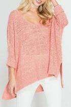  High Low Knit Sweater