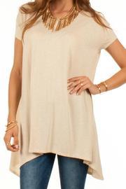  Cream V-back Top