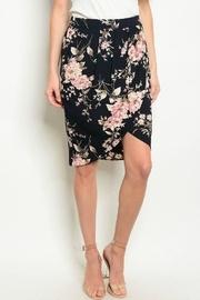  Floral Black Skirt