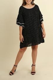  Striped Ruffle Dress