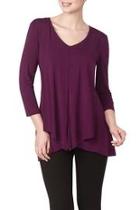  Plum Flyaway Top