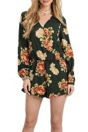  Floral Surplice Romper