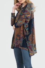 Paisley Print Boyfriend Sweater