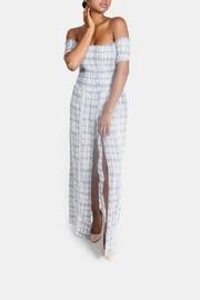  Summer Plaid-romper Maxi-dress