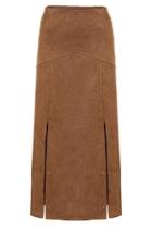  Microsuede Slit Skirt
