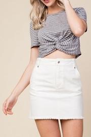  Grey Twist-front Crop-top