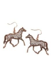  Horse-rhinestone Drop-earrings