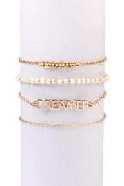  'dreamer' Delicate-goldtone-bracelet-set