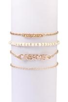  'dreamer' Delicate-goldtone-bracelet-set