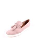  Pink Suede-tassel Sneakers