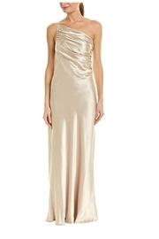  Satin Beige Gown