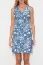  Lace Floral Navy Slvlss Dress