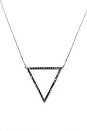  Triangular Rhodium Necklace