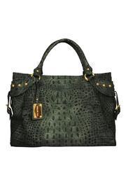 Mel Boteri Army-green Croc-embossed Tote