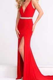  Beaded Waistline Gown