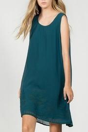  Embroidered Splitback Dress