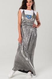Sliver Pleated Dress