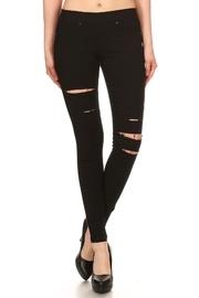  Black Distressed Jeggings