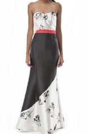  Strapless Print Dress