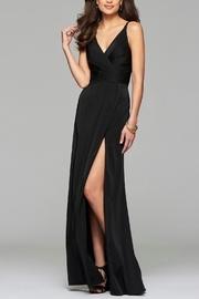  Faille Satin V-neck Dress