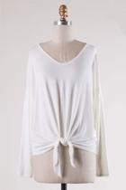  V-neck Tie-front Top