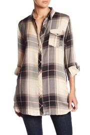 Blush-pink Plaid Blouse
