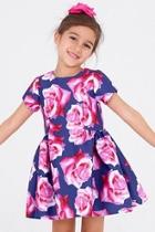  Fuchsia Roses Dress