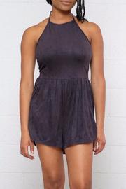  Suede Halter Romper