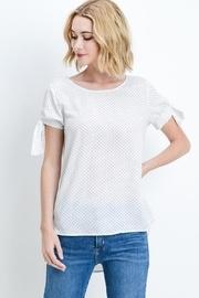  White Polka-dot Blouse