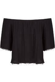  Off Shoulder Black Shirt