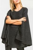  Charcoal Poncho Sweater