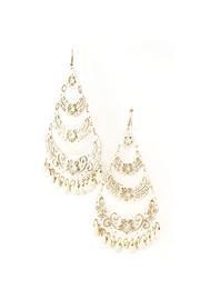  White Crescent Earrings