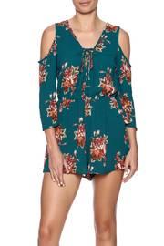  Teal Floral Romper