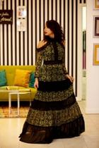  Black/green Vintage Dress