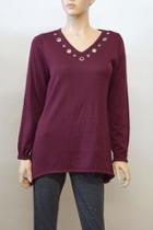  Burgundy Grommet Top