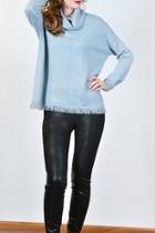  Cashmere Fringe Cowl Sweater