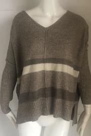  Beige V-neck Sweater