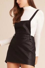  Black Leather Pinafore