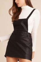  Black Leather Pinafore