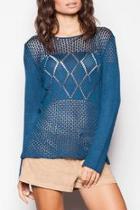  Blue Crochet Sweater