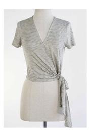  Grey Wrap Top