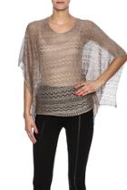  Taupe Pointelle Top