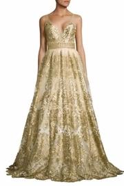  Sleeveless Embroidered Gown